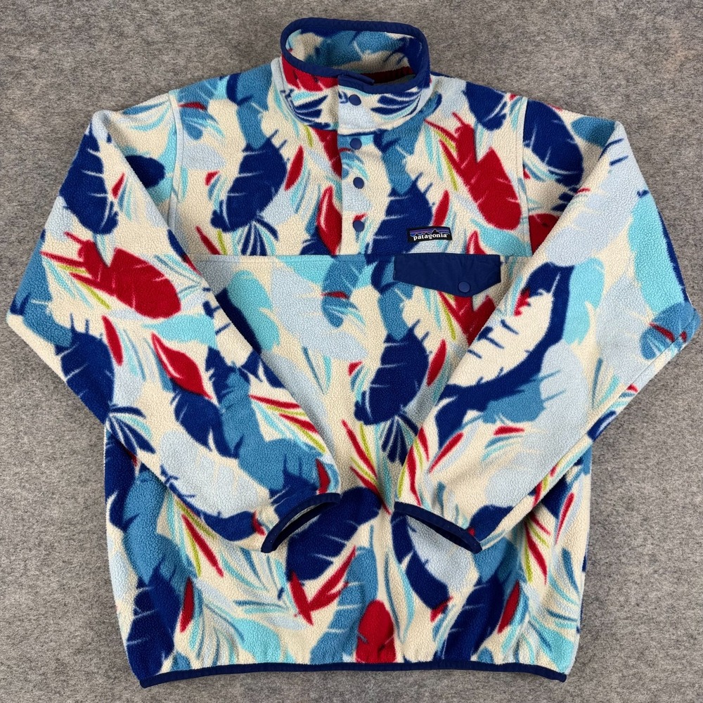 Patagonia Lightweight Synchilla Snap-T Fleece Pullover Feather Dance Womens M